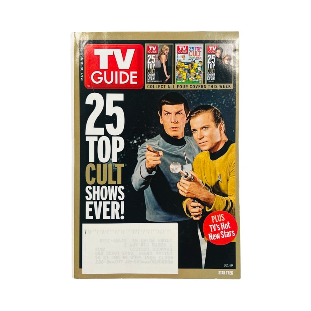 TV Guide May 30 2004 25 Top Cult Shows Ever Star Trek Spock Kirk Cover